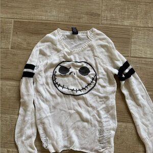 Nightmare before Christmas jack distressed sweater.